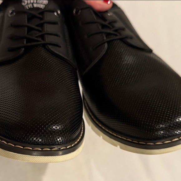 Steve Madden Black Textured Oxfords Men’s 8M - Picture 9 of 10